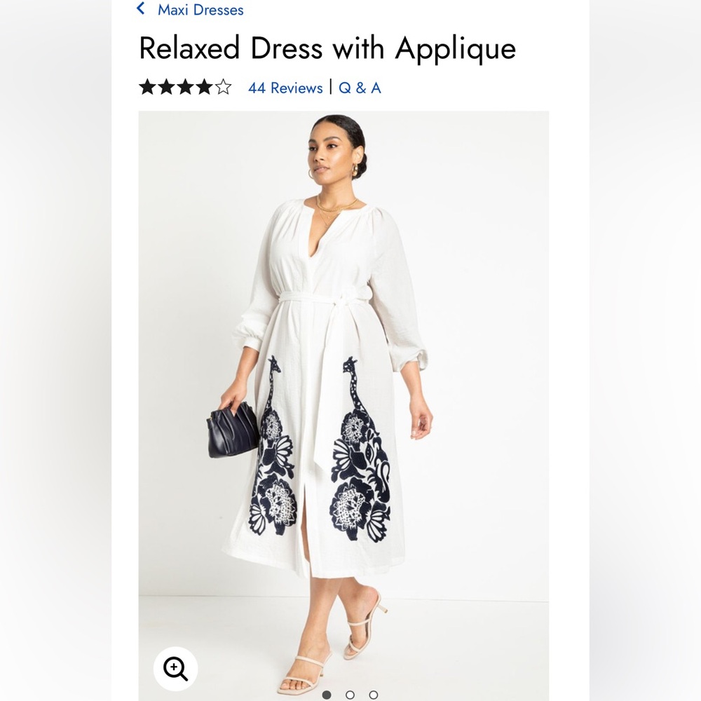 Eloquii Giraffe Appliqué Dress